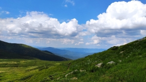 Вид з кінця маршруту біля озера Несамовите.